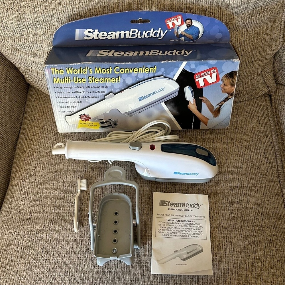 SteamBuddy Multi-Use Steamer Handheld Garment Fabric Wrinkle Remover Travel OPEN